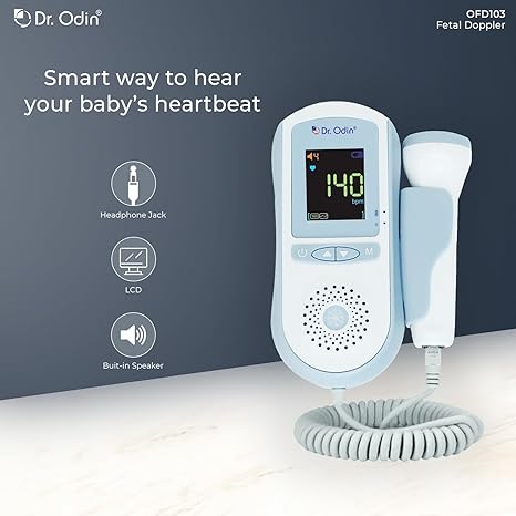 Dr. Odin OFD 103 Fetal Doppler Heart Rate Detection Monitoring Machine with in-Built Speaker