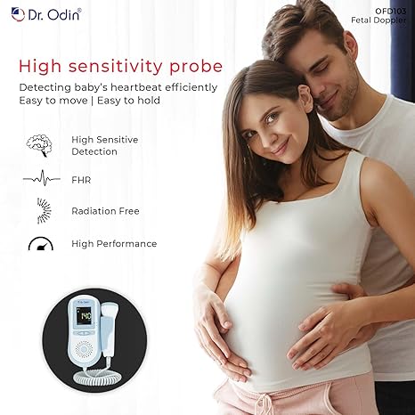 Dr. Odin OFD 103 Fetal Doppler Heart Rate Detection Monitoring Machine with in-Built Speaker