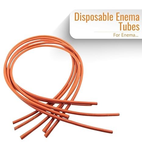 Girija Healthcare and Surgicals Enema rubber Tube (Orange) - Pack of 10