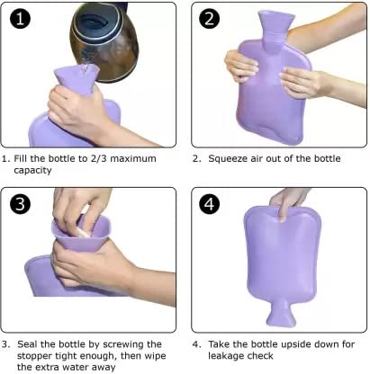 Hot Water Bag, Non Electric Leakproof Hot Water Bottle for Pain Relief